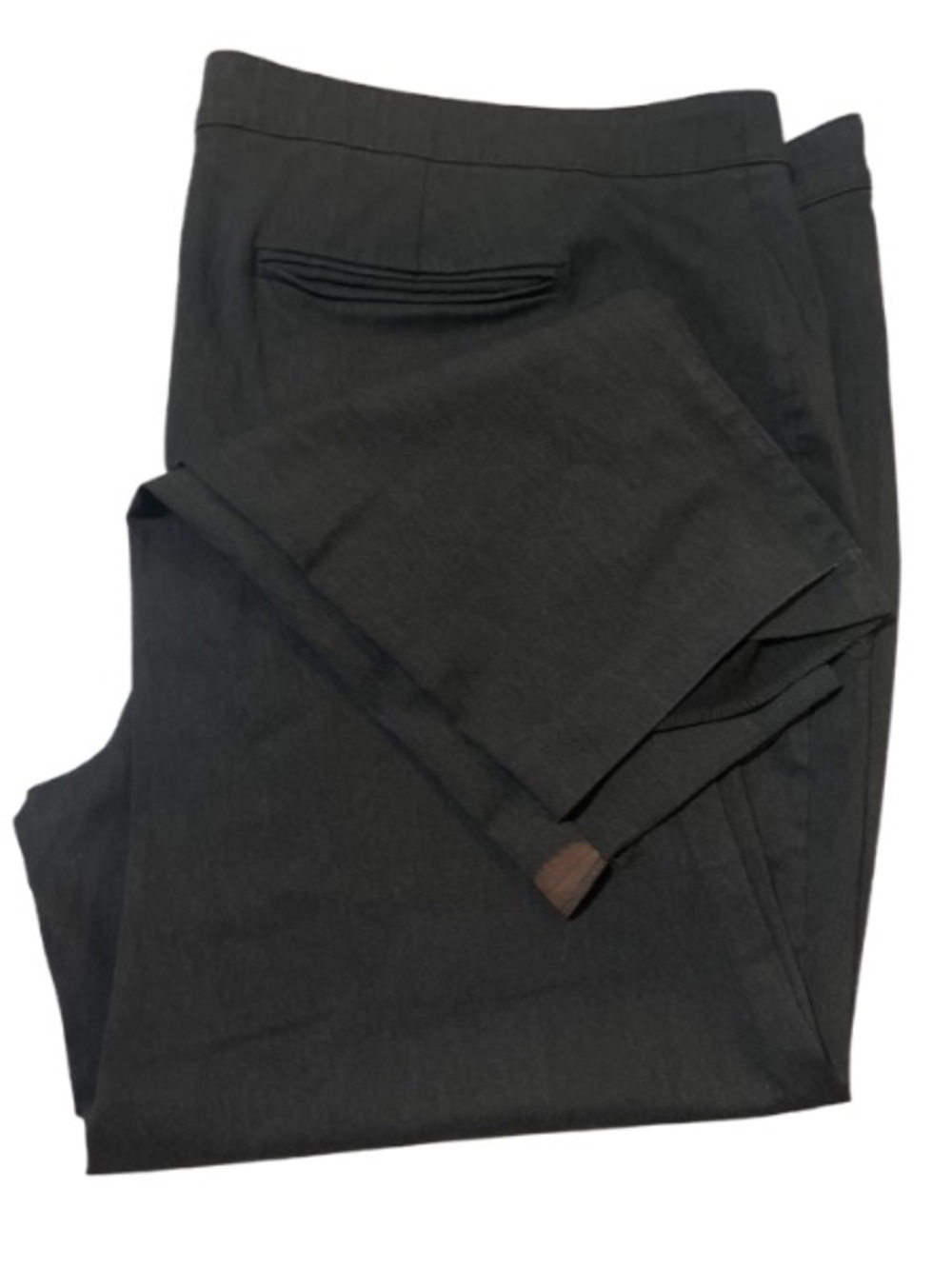 Lane Bryant Tapered Straight Leg Pull-On Pants - Size 28 Regular Dark Grey